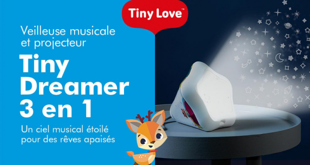 Testez la veilleuse et projecteur Tiny Dreamer de TINY LOVE