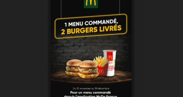 Un menu commandé = 2 burgers livrés - Mcdonald's
