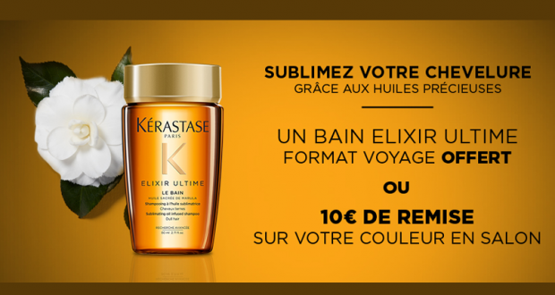 Échantillons gratuits de Soin Le Bain Elixir Ultime Kérastase