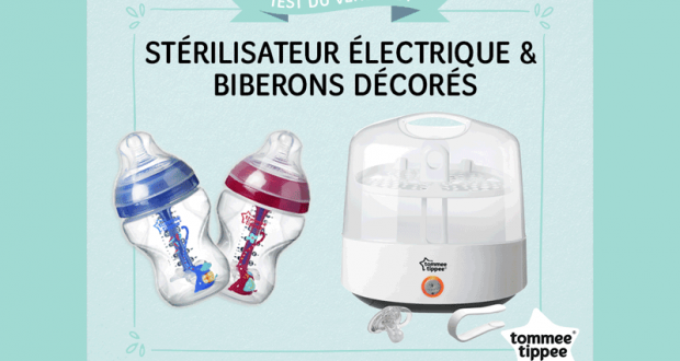 Stérilisateur électrique et biberon décoré Tommee Tippee