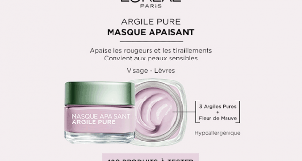 Testez le Masque Apaisant Argile Pure de L'Oréal Paris