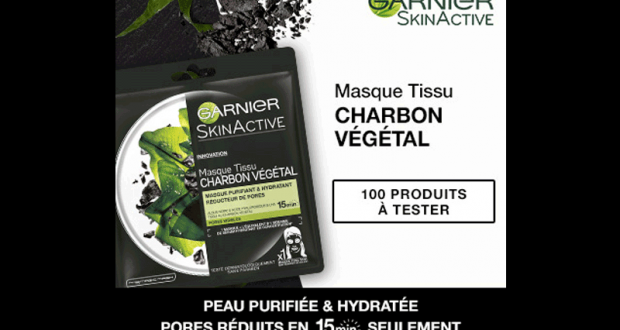 Testez le Masque Tissu Charbon Végétal SkinActive de Garnier