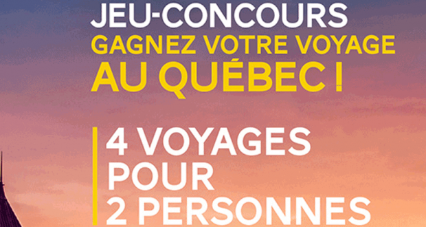 3 voyages de 6 jours pour 2 personnes au Québec