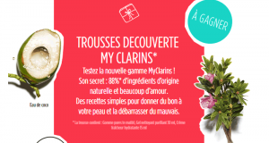 400 trousses contenant 3 mini-produits de soins Clarins