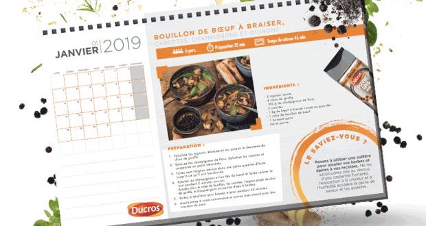 Calendrier Ducros 2019 Offert