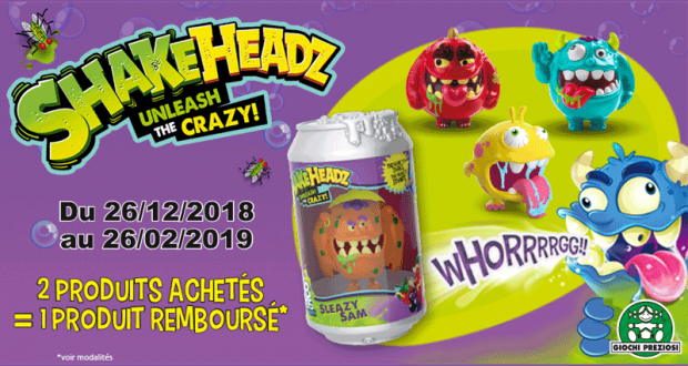 Produit ShakeHeadz Giochi Preziosi 100% Remboursé