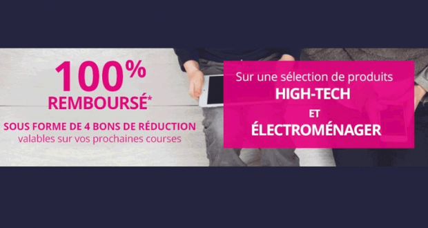 Sélection de produits Electroménager & High-Tech 100% remboursés