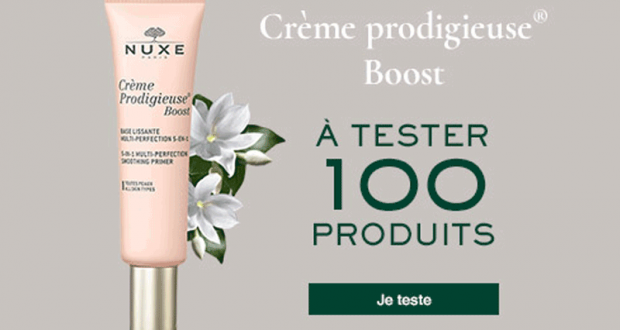 100 Crèmes Prodigieuse Boost de NUXE à tester