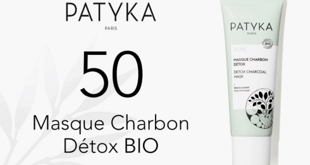 50 Masques Charbon Détox bio de PATYKA