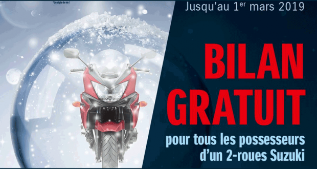 Bilan gratuit pour votre 2-roues Suzuki