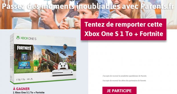 Console de jeux Xbox One + le jeu Fortnite