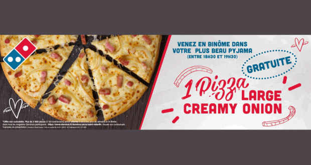 Pizza Large Creamy Onion Gratuite