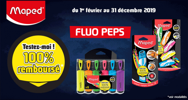 Surligneurs Fluo Peps Maped 100 % remboursé