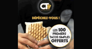 Tacos offert aux 100 premiers clients - Chamas Tacos