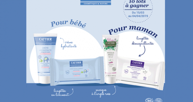 10 lots de produits de soins maman bébé Cattier