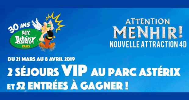 2 séjours VIP au Parc Astérix pour 4 personnes