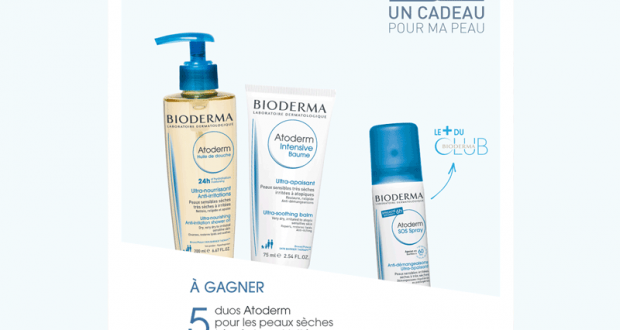 5 lots de 2 produits de soins Atoderm de Bioderma