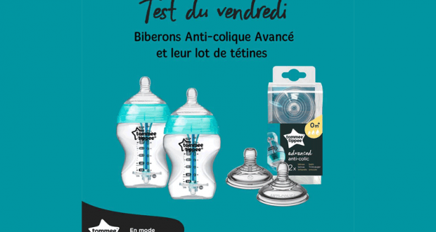 Biberons anti-colique avancé et leur lot de Tétines Tommee Tippee