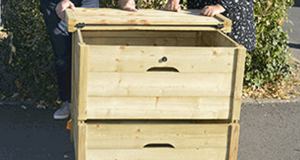 Distribution gratuite de kits de compostage en bois