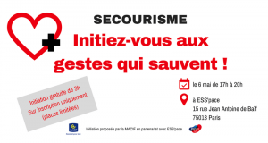 Initiation Gratuite aux Gestes qui Sauvent le 6 mai - Paris