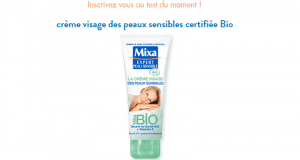 Testez la Crème Visage des Peaux Sensibles certifiée BIO Mixa