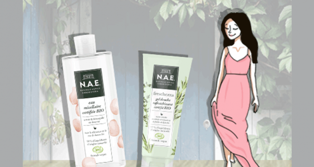 Testez l'eau micellaire et les gels douche BIO de N.A.E.