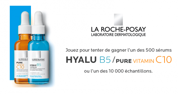 10 000 échantillons et 500 Sérums Hyalu B5 ou Pure Vitamin C10