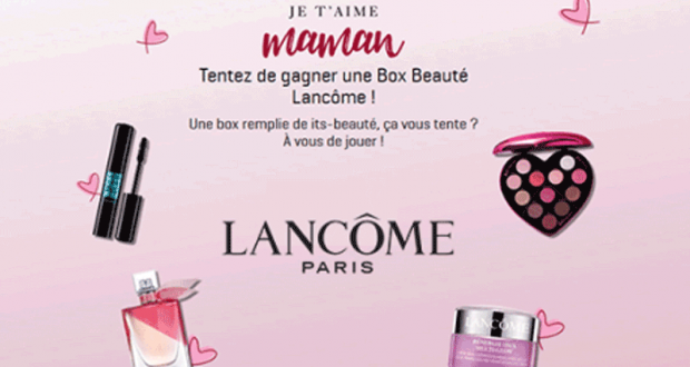 21 boxs de produits Lancôme offertes