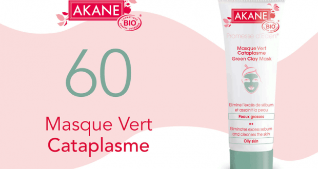 60 Masques Vert Cataplasme d’Akane à tester