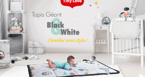 Testez le tapis géant Black & White de TINY LOVE