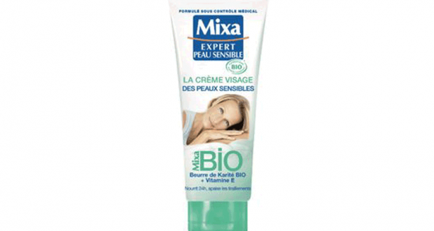 100 Crèmes Visage des Peaux Sensibles Mixa Bio Offertes