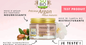 100 Crèmes rose Précieux Argan Peaux matures SO’BiO étic à tester