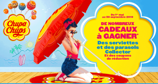 100 parasols - 100 serviettes et 5000 bons Chupa Chups