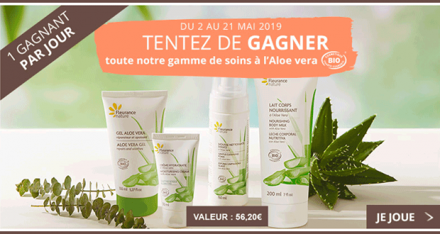 20 Gammes de soins à l'Aloe vera offertes