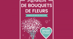 Distribution gratuite de bouquets de fleurs