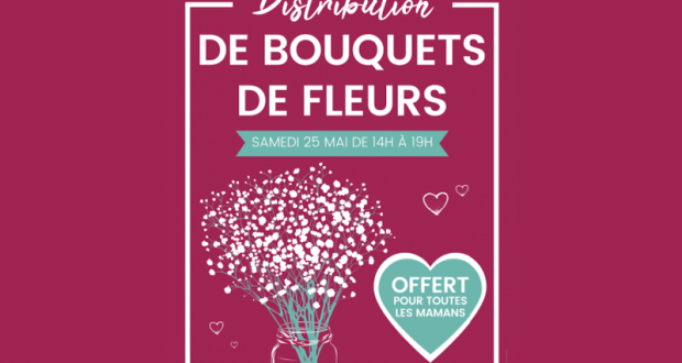 Distribution gratuite de bouquets de fleurs