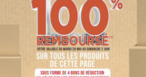 Sélection d'articles 100% remboursés en 4 bons de réduction