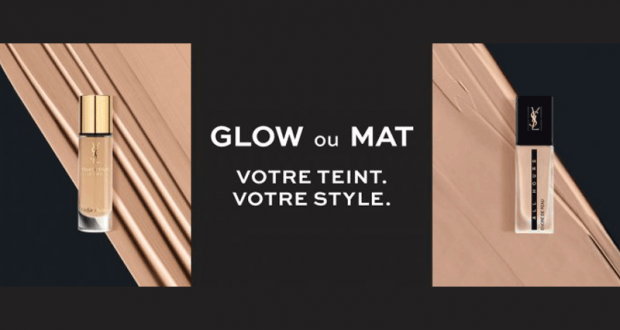 Échantillons gratuits des fonds de teint Glow & Mat Yves Saint Laurent