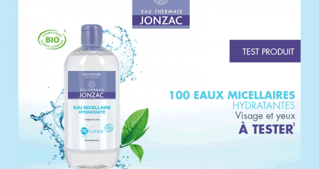 100 Eaux micellaires hydratantes visage et yeux Jonzac à tester