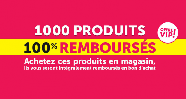 1000 Produits 100% remboursés - Gifi