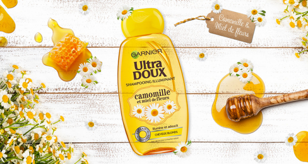 2000 Shampooings Garnier Ultra Doux à la Camomille offerts
