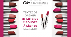 35 lots de 2 rouges à lèvres Nutrimetics offerts