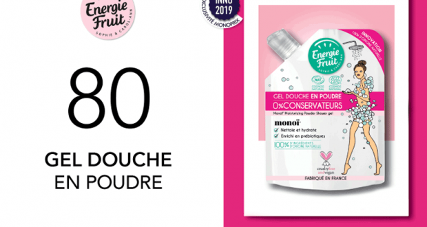 80 Gel Douche en Poudre Energie Fruit à tester