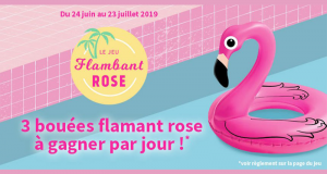 90 bouées Flamant Rose à gagner