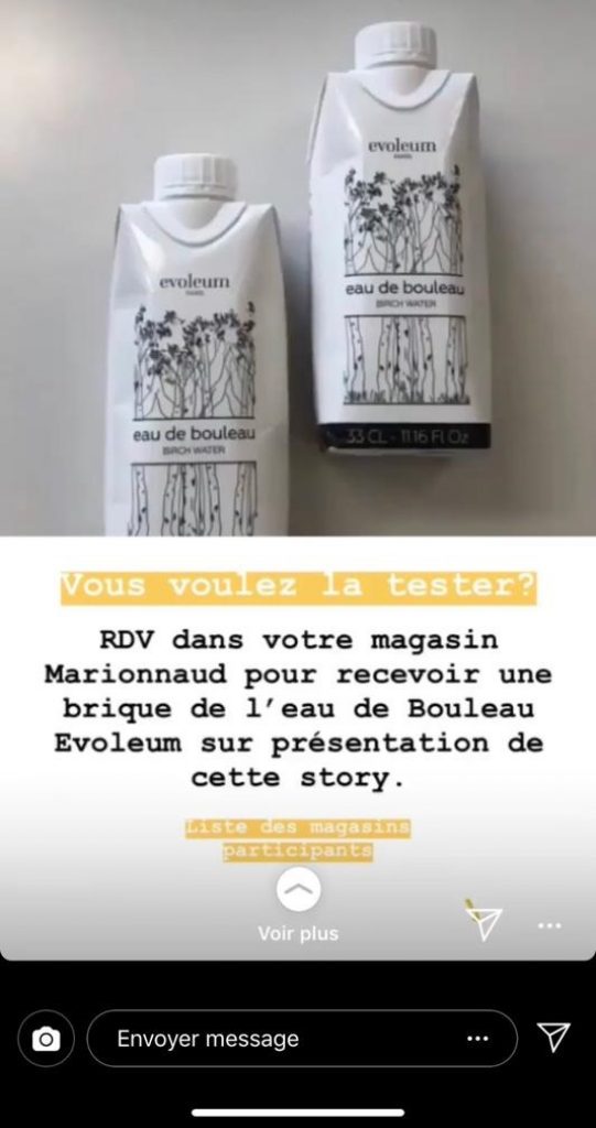 Brique de l’eau de bouleau Evoleum