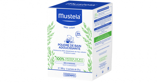 Poudre de bain adoucissante de Mustela à tester