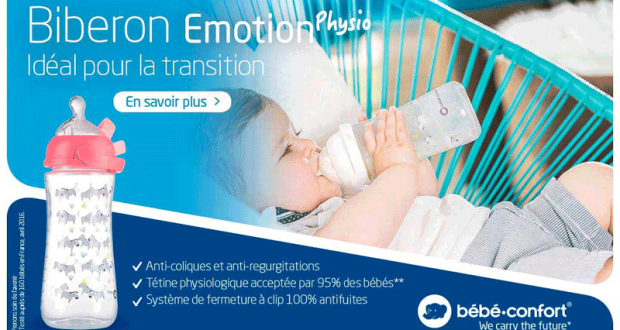 Testez le biberon Emotion Physio PP 270ML de BEBE CONFORT