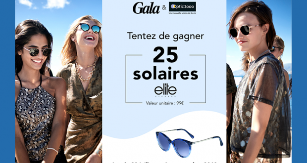 25 paires de solaires elite offertes