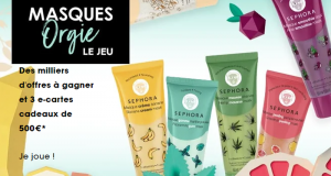 3 e-cartes cadeaux Sephora de 500 euros à gagner