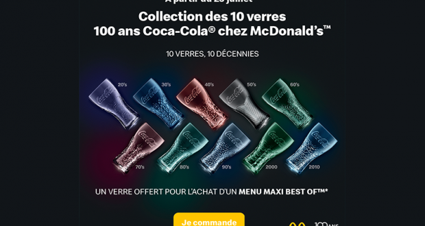 Verre Coca-Cola offert chez McDonald’s